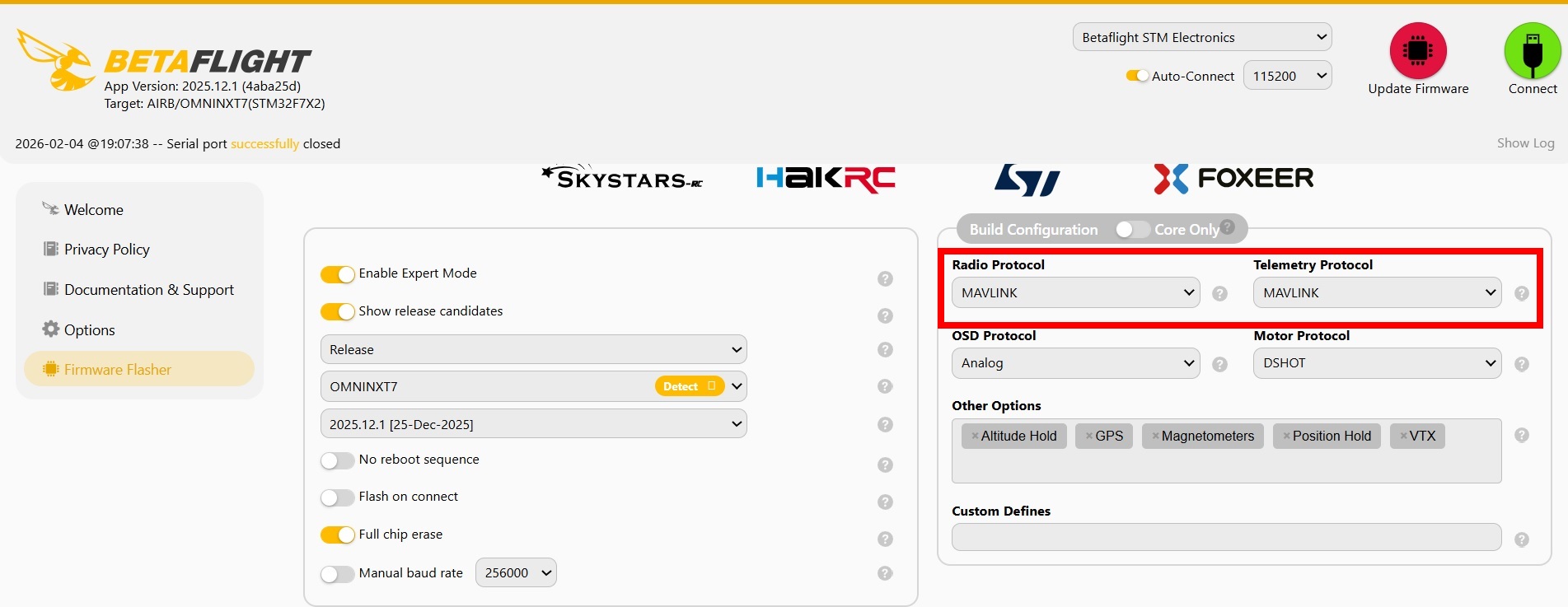 Прошивка Beteflight firmware