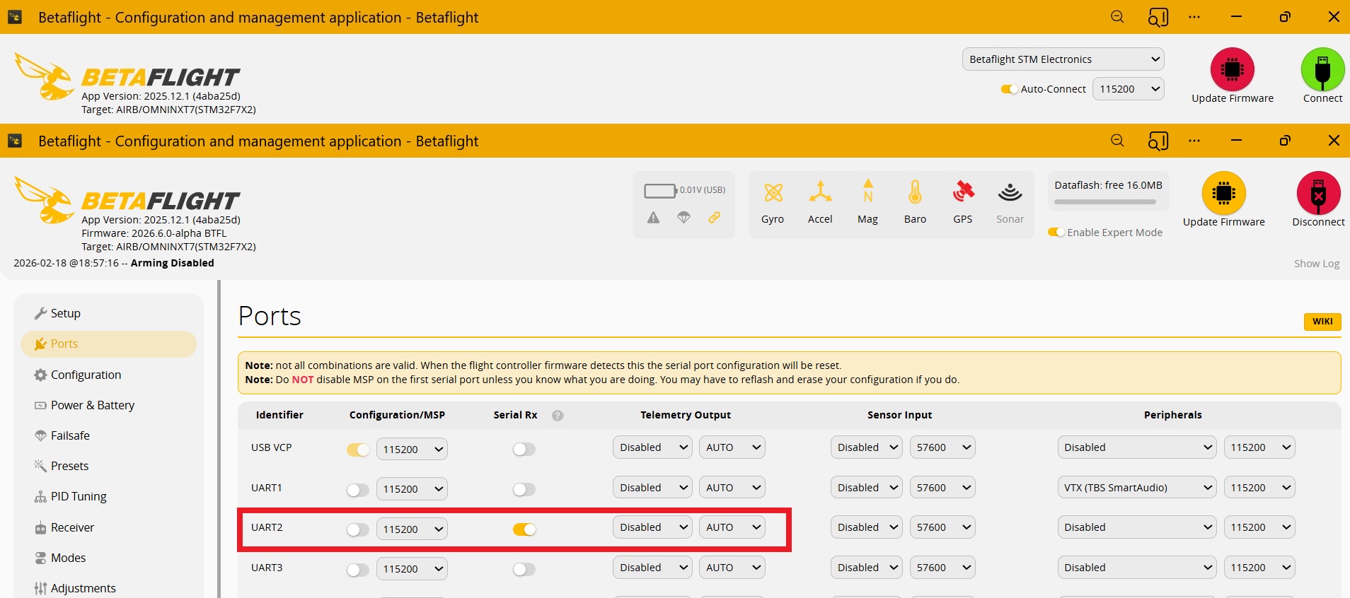 Настройка порта